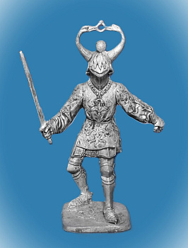 Картинка 082. Оловянный солдатик Жан де Креки. Бургундия, 1-я пол. 15 века, 54мм  от магазина Масштаб
