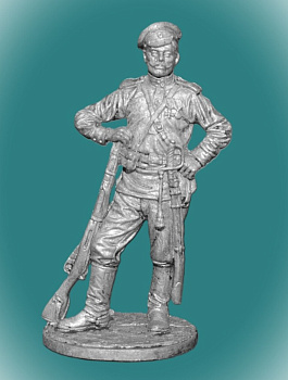 Картинка WWI-4 Оловянный солдатик Рядовой драгунского полка. Россия, 1914-18гг.., 54мм  от магазина Масштаб