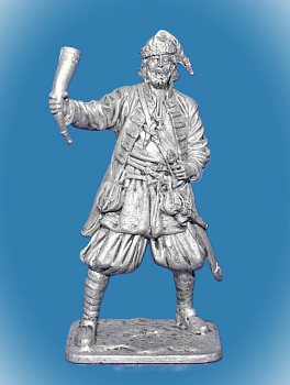 Картинка 302 Оловянный солдатик Княжеский дружинник с рогом. Русь, 10 в, 54 мм  от магазина Масштаб